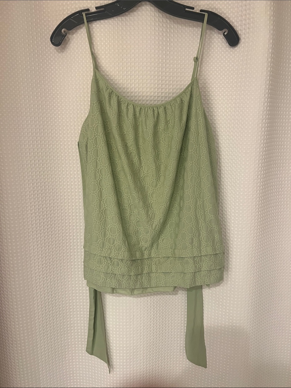 Juicy Couture Sage Green Lace Tie-Hem Camisole-626-027